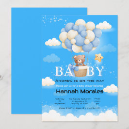 Invitation Baby shower à thème pour bébé ours