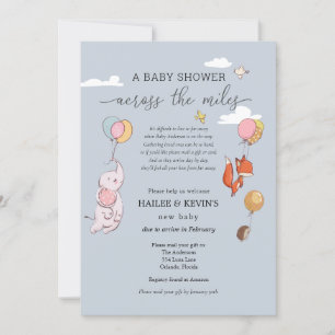 Invitation Baby shower à travers les kilomètres