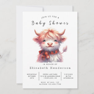 Invitation Baby shower à vaches de veau à grange imprimable