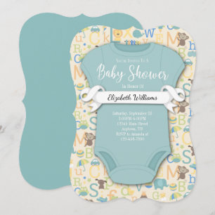 Invitation Baby shower ABC Baby Alphabet