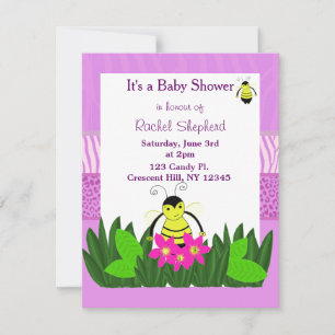 Invitation Baby Shower Abeille Bourdon