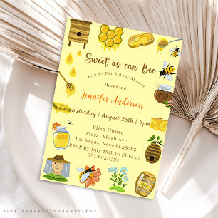 Invitation Baby shower Abeille Douce Comme Peut Être