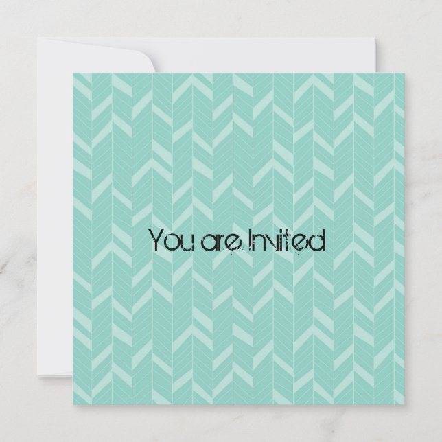 Invitation Baby shower Abstrait Minty Aqua (Devant)