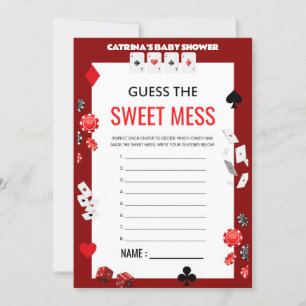 Invitation Baby shower Ace Casino - Nom modifiable, 5x7