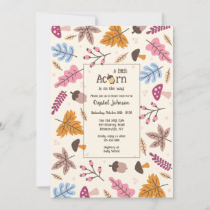 Invitation Baby shower Acorn