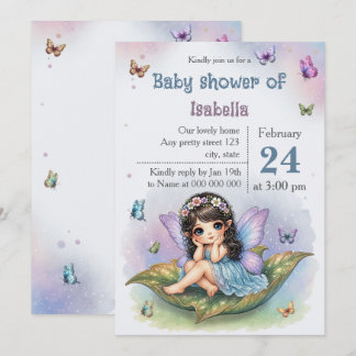 Invitation Baby shower adorable de petite fée