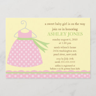 Invitation Baby shower adorable de robe de bébé