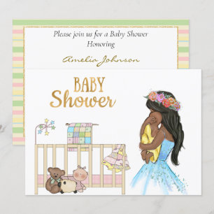 Invitation Baby shower afro-américaine