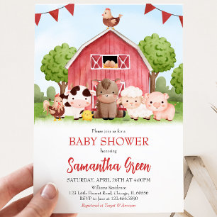 Invitation Baby shower agricole