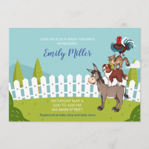 Invitation baby shower agricole