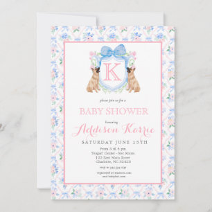 Invitation Baby shower allemand Shepard chien Crest Invitatio