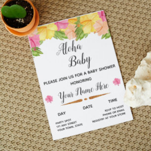 Invitation Baby shower Aloha