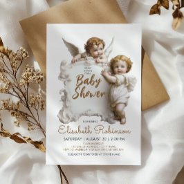Invitation Baby shower Angels personnalisés