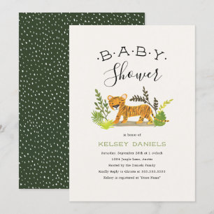 Invitation Baby shower animal de la jungle