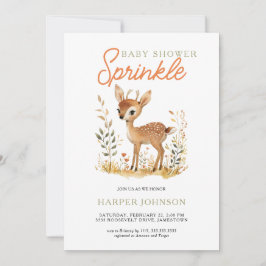 Invitation Baby shower animal des bois saupoudrer l'invitatio