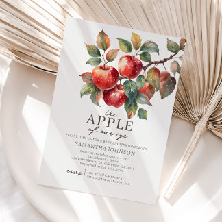 Invitation Baby shower Apple Automne