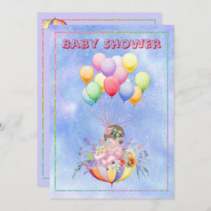 Invitation Baby shower aquarelle