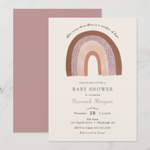 Invitation Baby shower arc-en-ciel