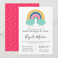 Baby shower arc-en-ciel coloré par courrier électr