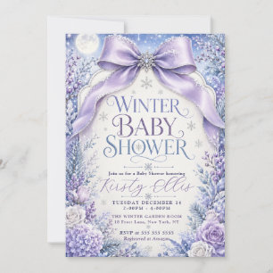 Invitation Baby Shower Arc-en-ciel d'Hiver