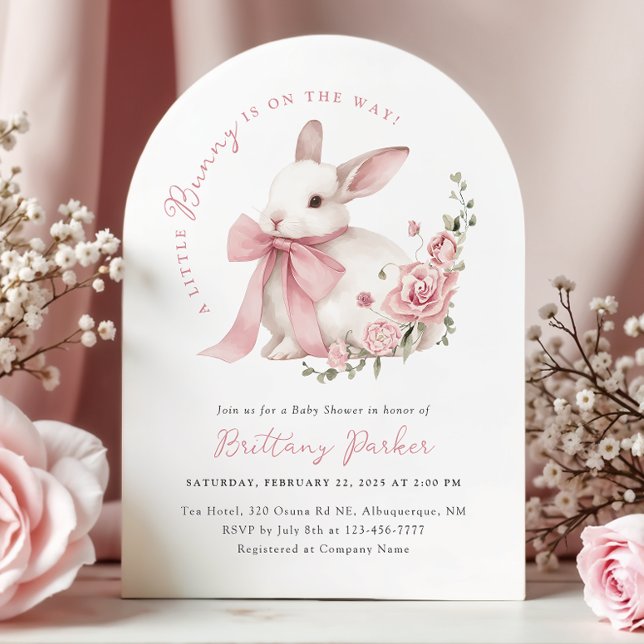 Invitation Baby shower Arch Little Bunny (Créateur téléchargé)