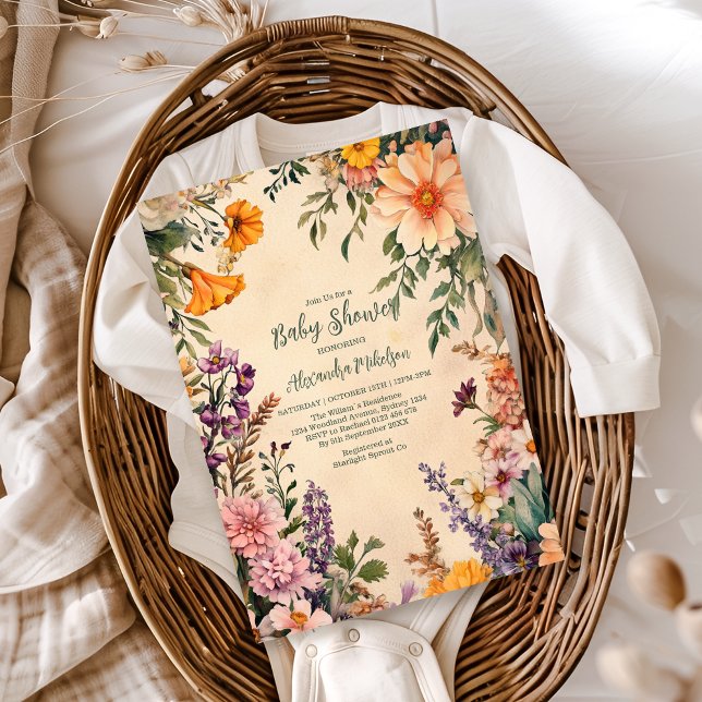 Invitation Baby shower Art nouveau victorien (Créateur téléchargé)