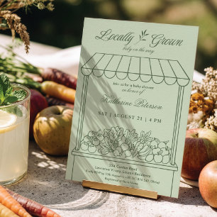 Invitation Baby Shower au Marché de Producteurs Locaux