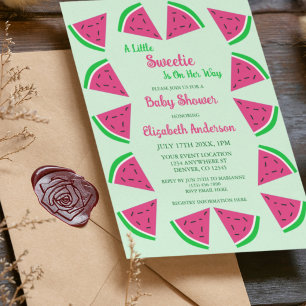 Invitation Baby Shower au Melon d'Eau Sucré