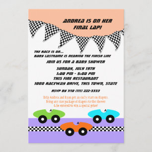 Invitation Baby shower automobile