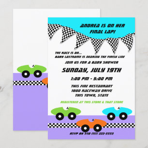 Invitation Baby shower automobile