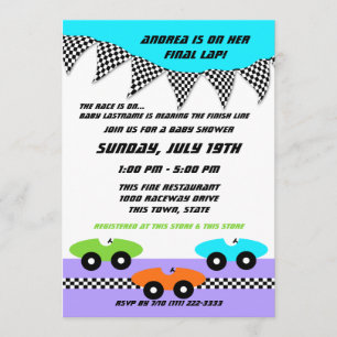 Invitation Baby shower automobile