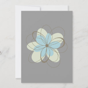 Invitation Baby shower aux fleurs bleues