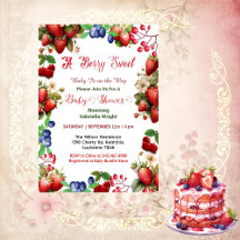Baby shower aux fraises rouges | Blue Berry Sweet 