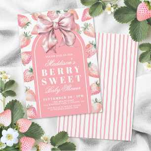 Invitation Baby Shower aux Fruits Rouges Douceur