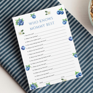 Invitation Baby Shower aux Myrtilles : Qui Connaît le Mieux M