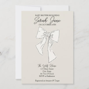 Invitation baby shower avec arc