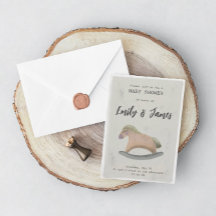 Invitation baby shower avec Cheval Rocking