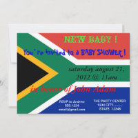 Invitation baby shower avec drapeau de l'Afrique d