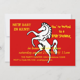 Invitation baby shower avec le drapeau de Kent