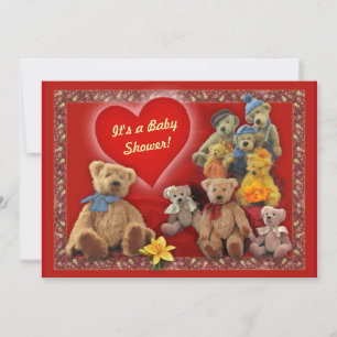 Invitation baby shower avec Nounours