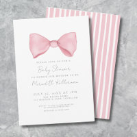 Baby Shower avec un Simple Nœud Rose