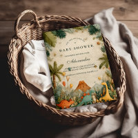 Baby Shower Aventure Dinosaure Tropical