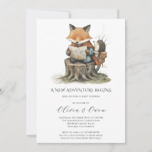 Invitation Baby Shower Aventure en Forêt