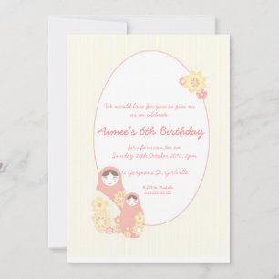 Invitation Baby shower Babushka