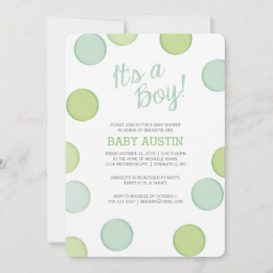 Invitation baby shower   Baby Boy Bubbles