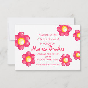 Invitation baby shower Baby Flowers II w