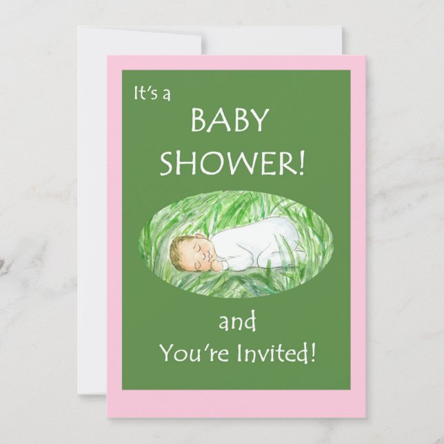 Invitation baby shower - Baby Girl (Devant)