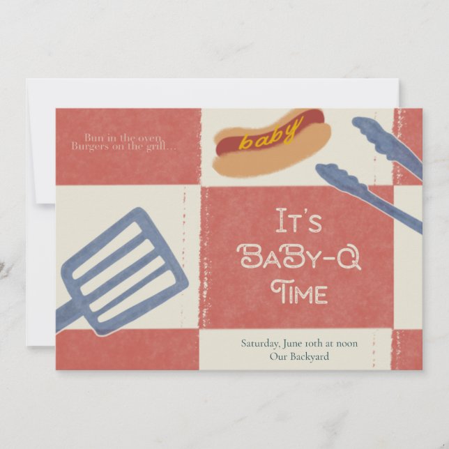 Invitation Baby shower Baby-Q (Devant)