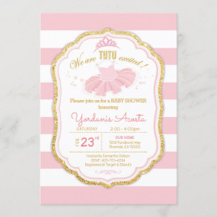 Invitation baby shower Ballerina