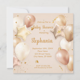 Invitation baby shower Ballons